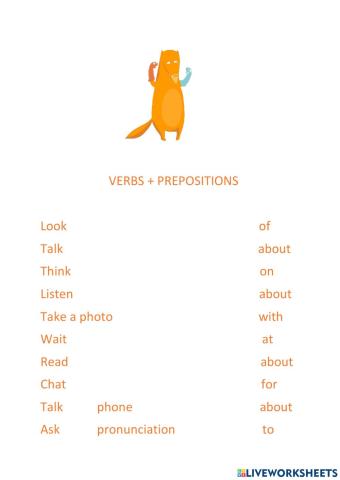 Verbs + prepositions