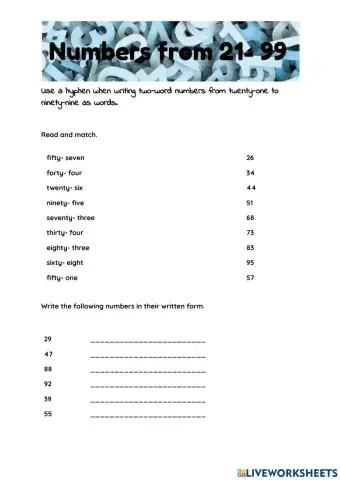 Numbers in their written form