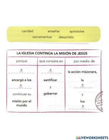 La misión de la Iglesia