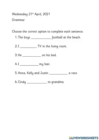 Present Continuous Tense