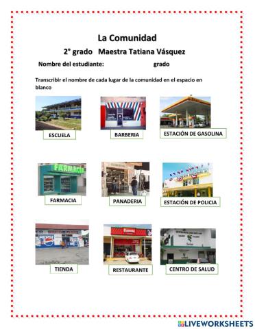 Lugares de una comunidad
