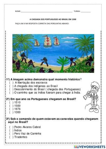 A chegada dos portugueses ao Brasil