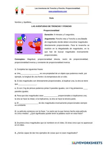 Proporcionalidad (Troncho y Poncho)