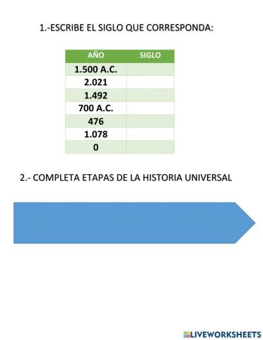 Ejercicios Ubicación temporal