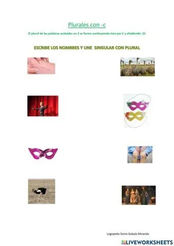 Plurales con CES