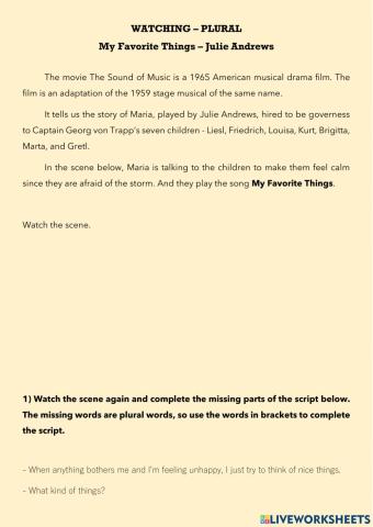 Watching - My Favorite Things - Julie Andrews