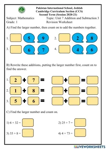 Addition and Subtraction