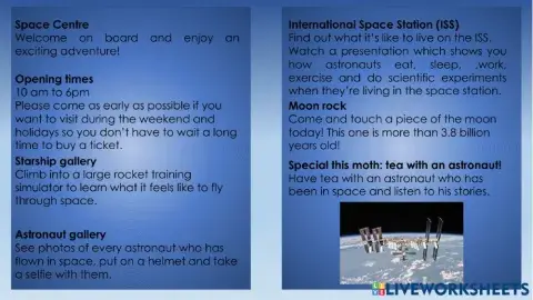 Reading-Adventure at the ISS