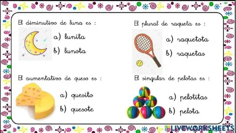 Diminutivo y aumentativo