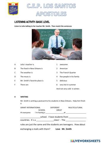 Listening-Writing-Activities