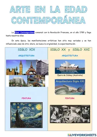 El arte en la Edad Contemporánea