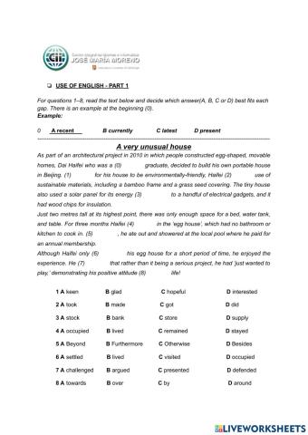 Mock exam 4 - Use of English