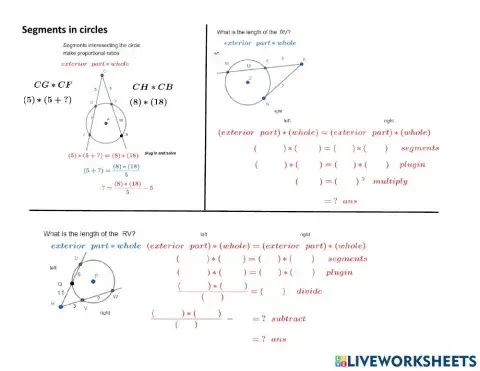 Segments in a circle