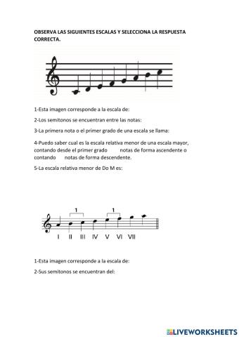 Escala de Do M y La m