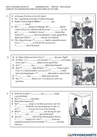 Unit 2 A Grammar & Vocabulary