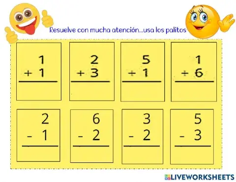 Sumas y restas 1° grado