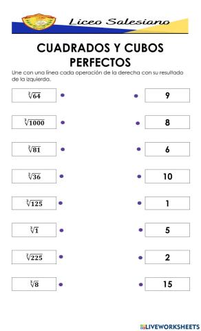 Raíces cuadradas y cúbicas