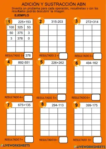 Adición y sustracción ABN
