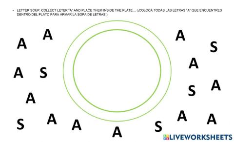 Letter a soup