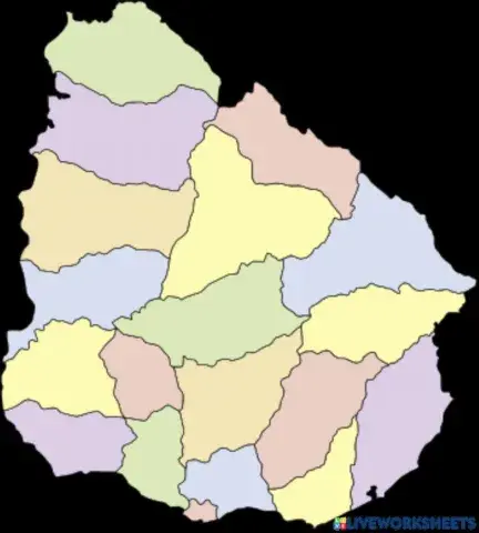 Mapa político del Uruguay
