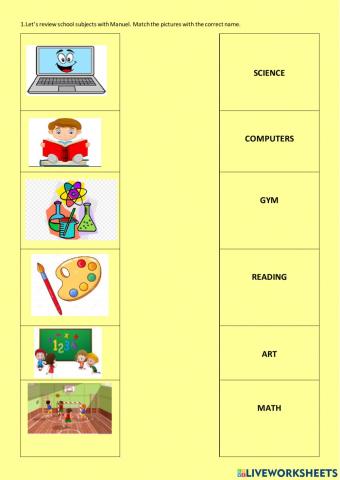 School subjects- review