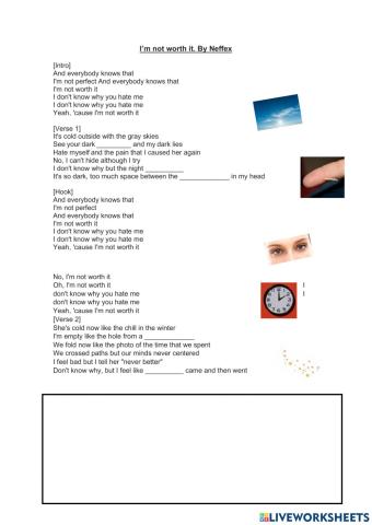 Song: I'm not worth it