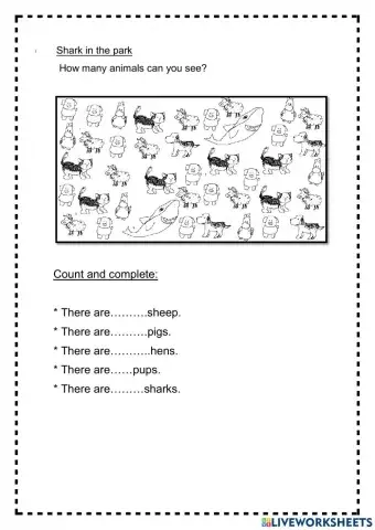 SHark in the park-count the animals