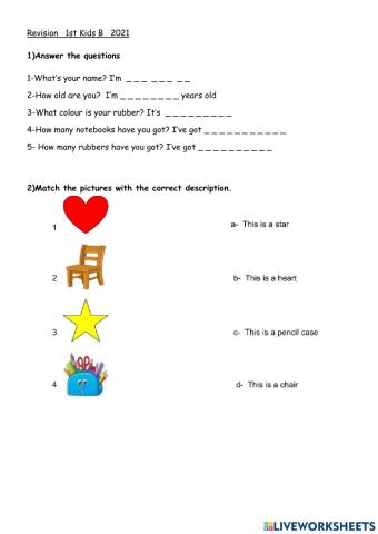 Revision for the test nª1