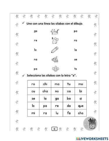 Silabas con a