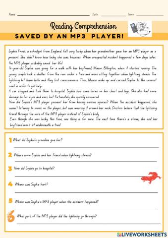 Unit 3 - Wild Weather (Reading)