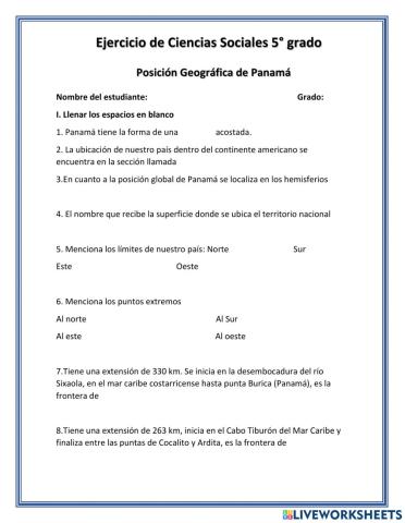 Posición geográfica de Panamá
