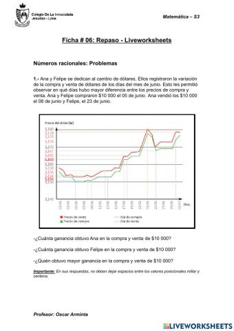 Números racionales + Interés simple