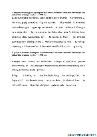 Būdvardžio priesagų rašyba