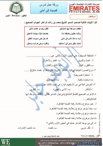 قصيدة إلى أمتي