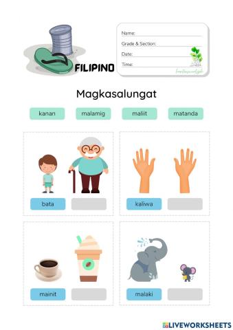 Magkasalungat with Pictures (HuntersWoodsPH Filipino)