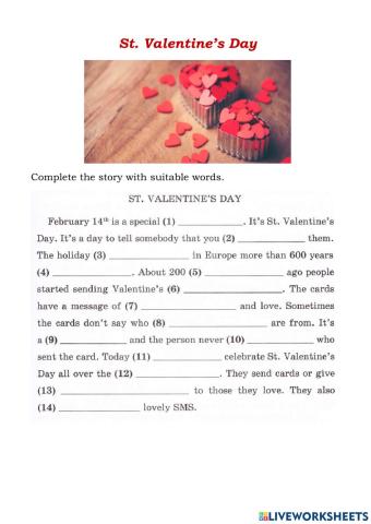 St Valentine's Day