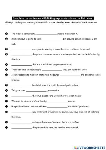 Linking words - part 1 exercise 2