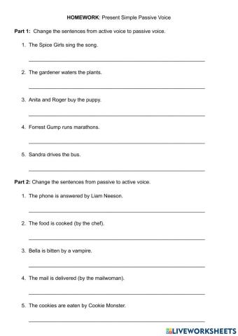 Passive Voice: Present Simple