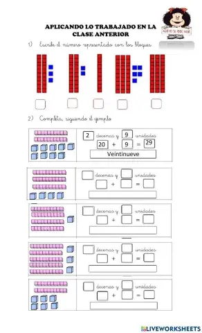 Trabajando representación y descomposición aditiva