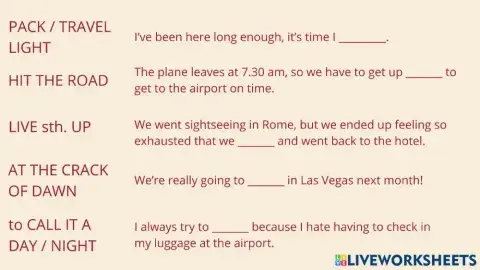 Travel, holiday and tourism p.11