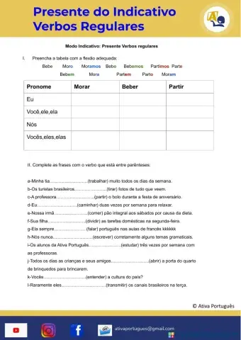 Presente do Indicativo