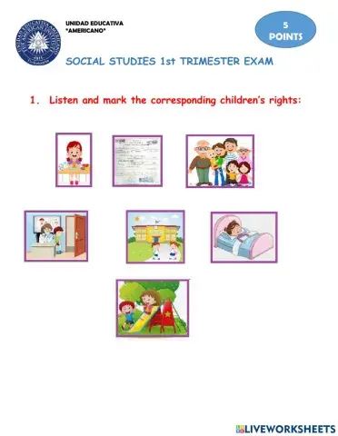 Social studies 1º exam