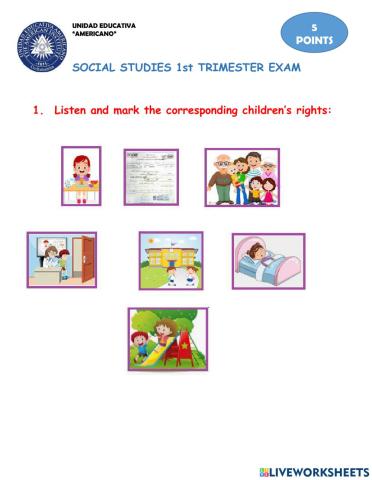 Social studies 1º exam