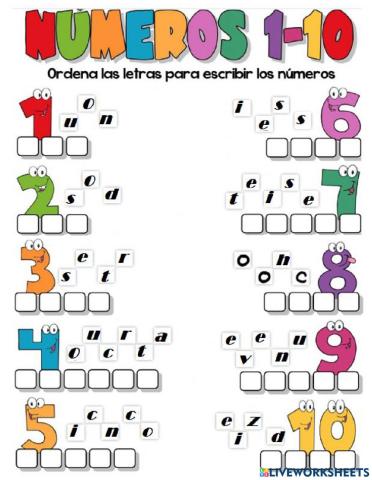 Números del 1 al 10