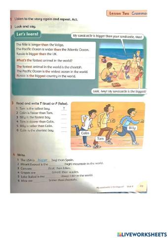 Comparatives and superlatives