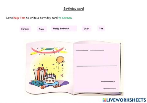 Birthday card-