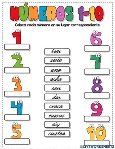 Números del 1 al 10