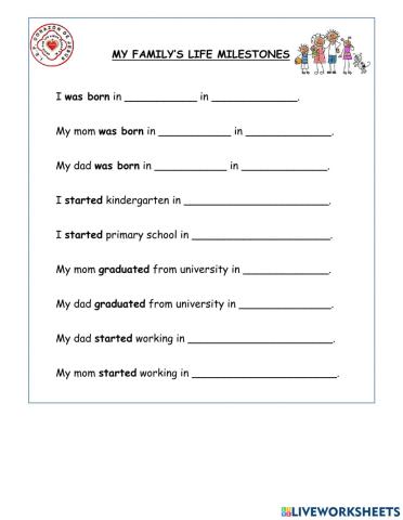 My family's life events