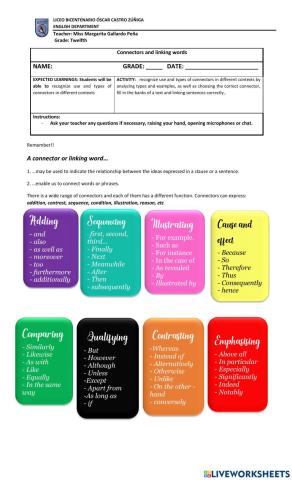 Connectors and Linking words