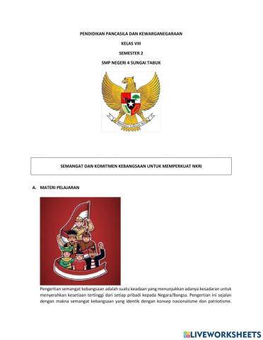 Semangat dan komitmen kebangsaan untuk memperkuat NKRI